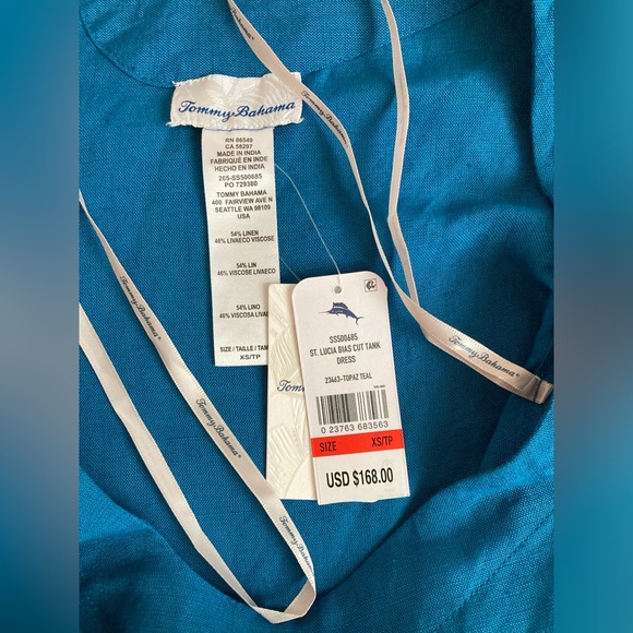 NWT Tommy Bahama St. Lucia Linen Blend Dress - Picture 7 of 9
